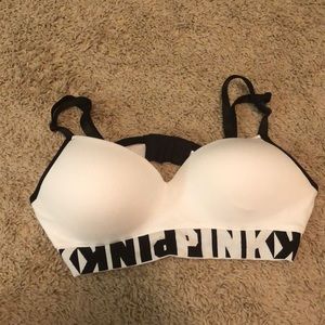 White PINK sports bra